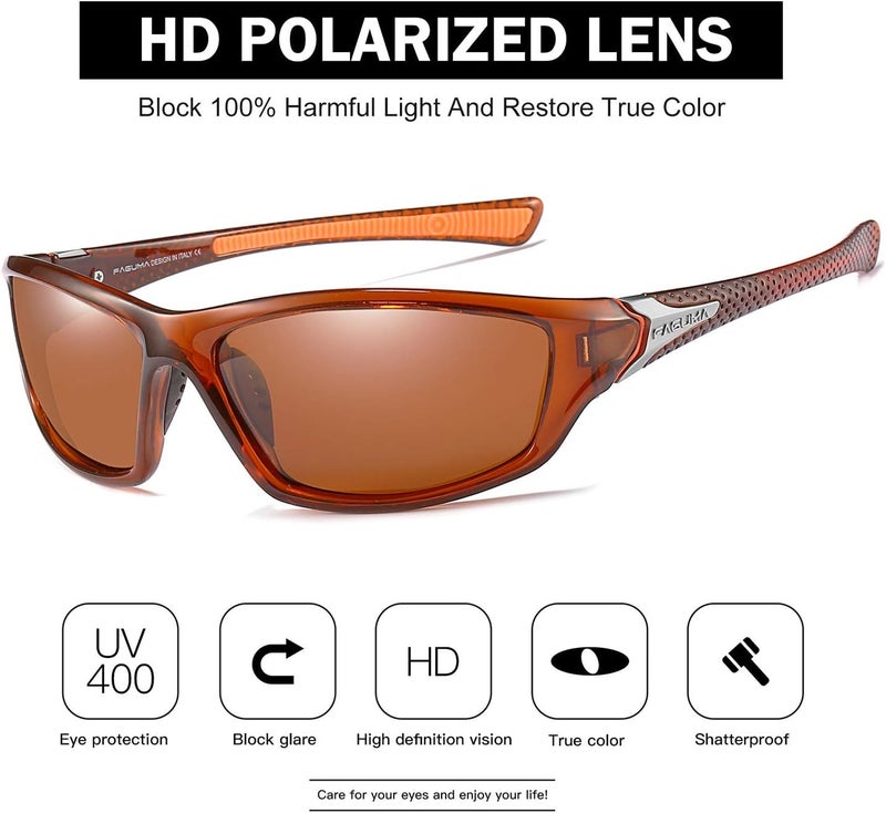 FAGUMA Sports Polarized Sunglasses For Men Cycling Driving Fishing UV400 Protection - Image 3